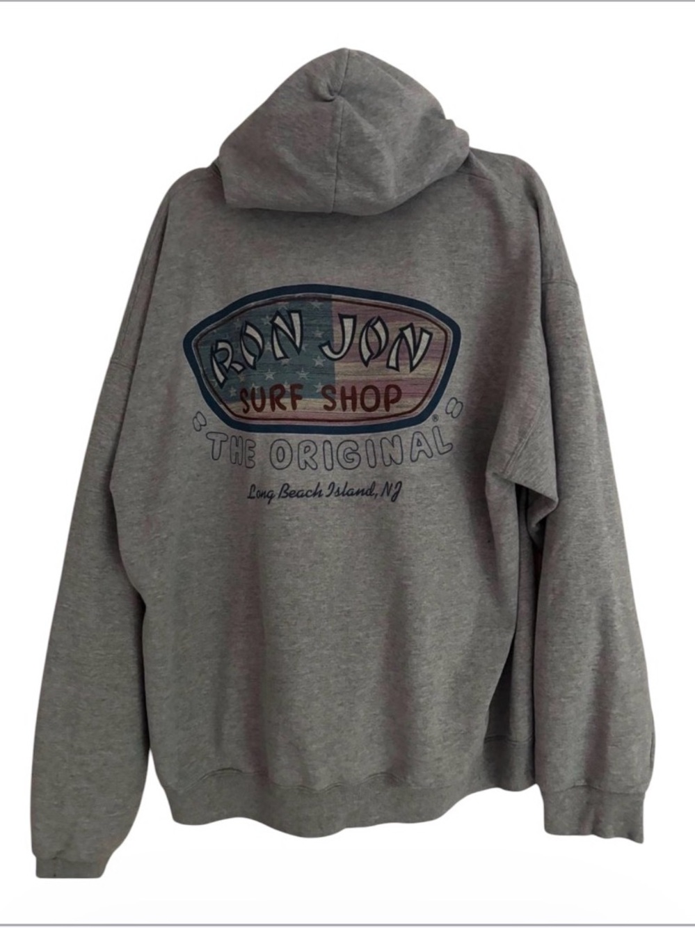 Ron Jon Surf Shop Hoodie Sweatshirt Long Beach Island NJ XXL Gray